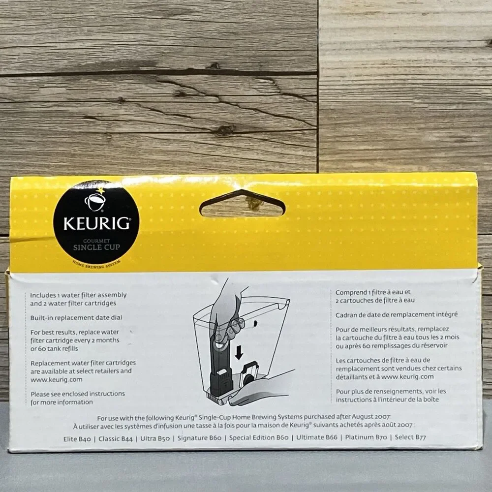 Keurig Water Filter Genuine 1.0 Starter Kit 2 Charcoal Filters & Assembly #5072
